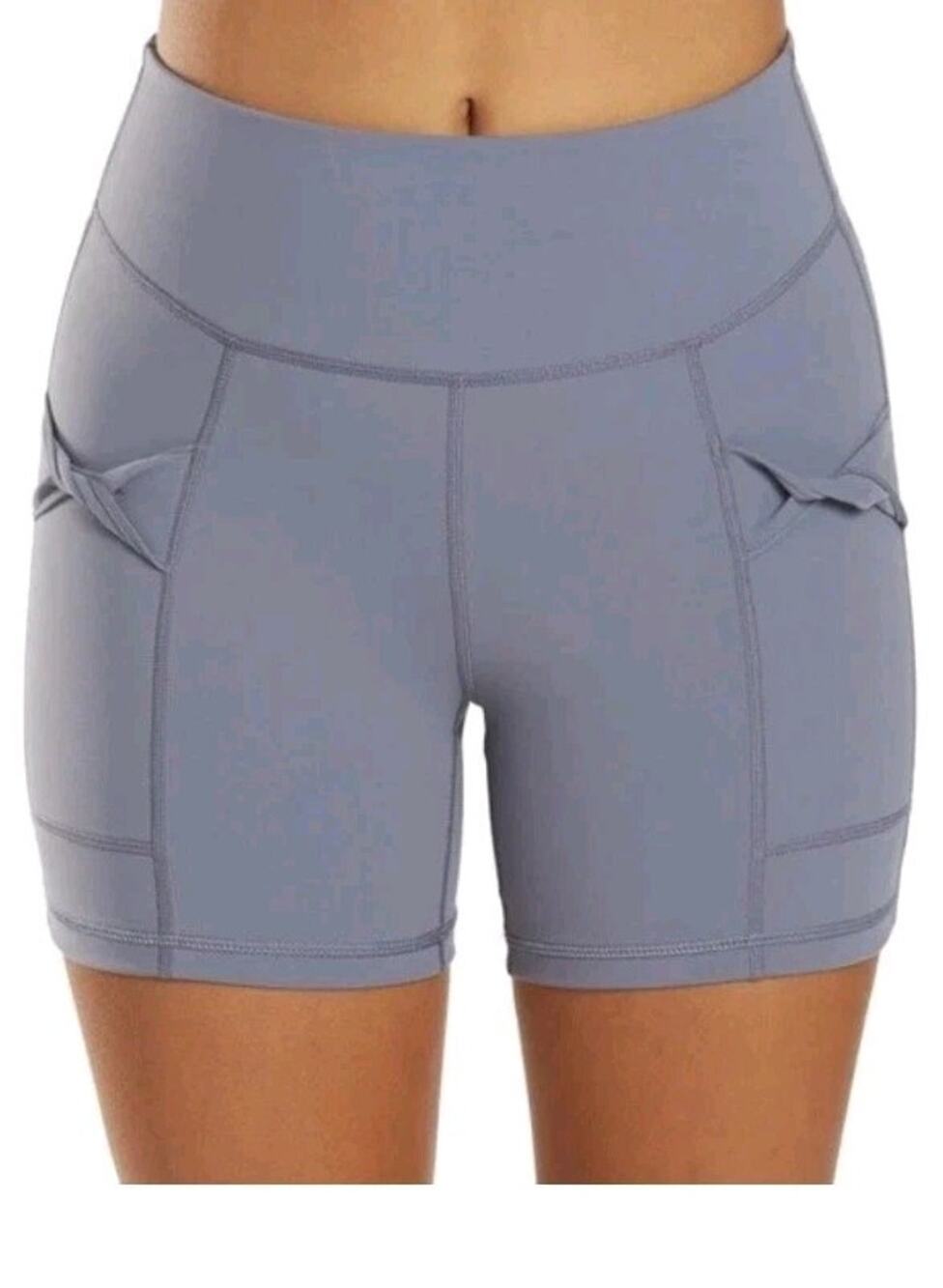 Free People Periwinkle High-Waist Bike Shorts